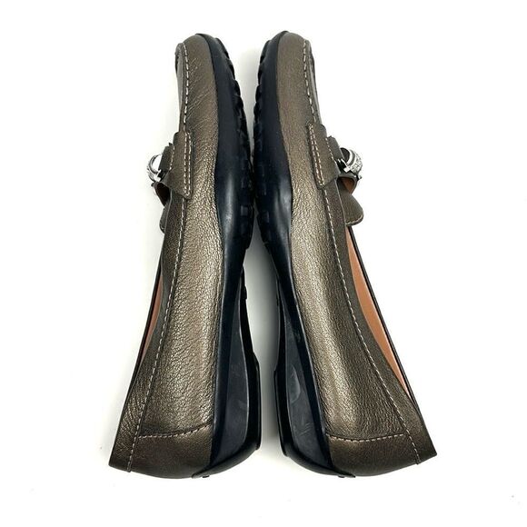 NWT Geox Respira Leather Rhinestone Detail Shoe Loafer Slip on US 9,5 EU 39,5 - Picture 7 of 15